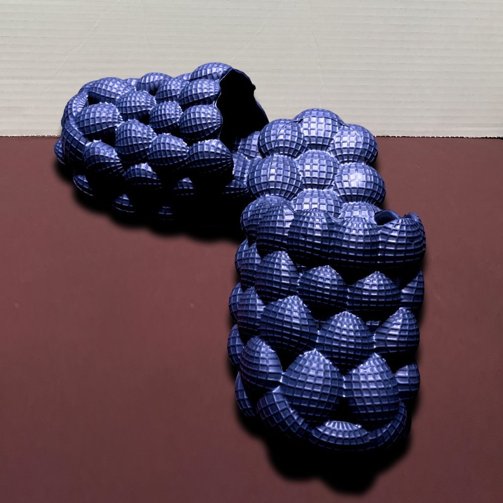 Navy Blue Light Massage Bubble Slides